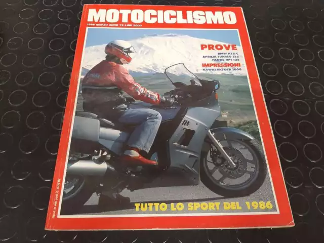 Motociclismo 3 Marzo 1986 Bmw K75 C Aprilia Tuareg 125 Kawasaki Gtr 1000