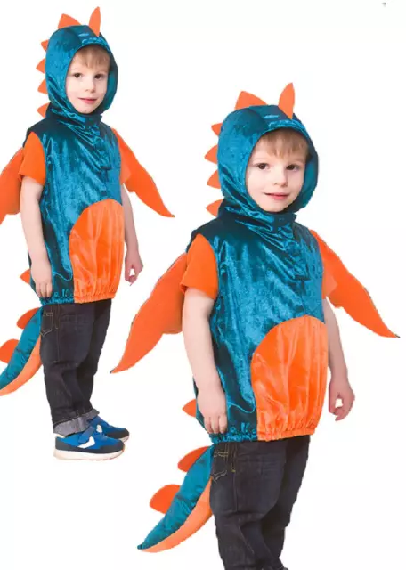 Dinosaurier Kostüm Kinder Wildes Tier Kostüm Outfit Jungen Mädchen Buch Tag