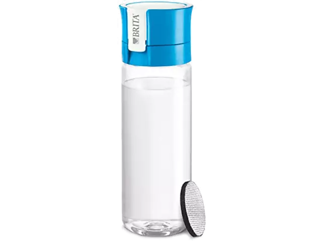 Botella - Brita fill&go Vital, Con filtro de agua, Capacidad 600 ml, Azul