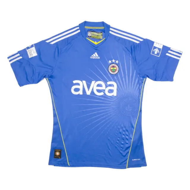 ADIDAS 2010-11 Fenerbahce Third Kit Mens Football Shirt Jersey Blue V-Neck L