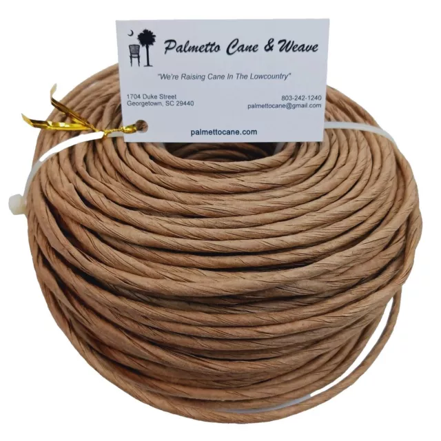 NEW 325 FT Hank Kraft Brown Art Fibre Rush 5/32" 2lb Coil Chair & Basket Weaving