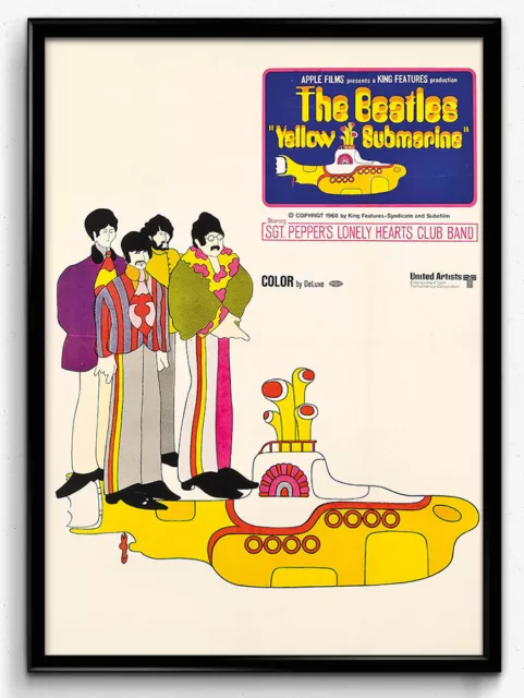 The Beatles Yellow Submarine Movie Film Poster Print Picture A3 A4 Posters 2