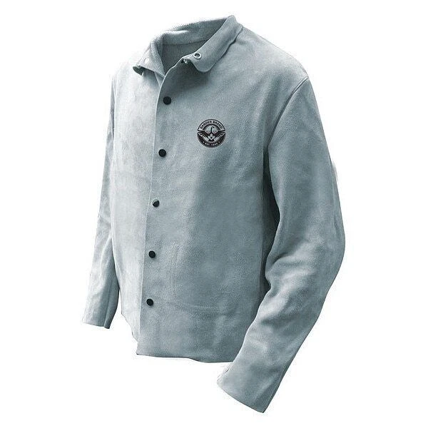 BDG Welding Jacket Split Cowhide Pearl Grey, Size L 64-1-50P-L