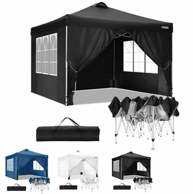 Ej.Victor Pavillon 3x3m Mit 4 Seitenteilen - Wasserdichtes Partyzelt