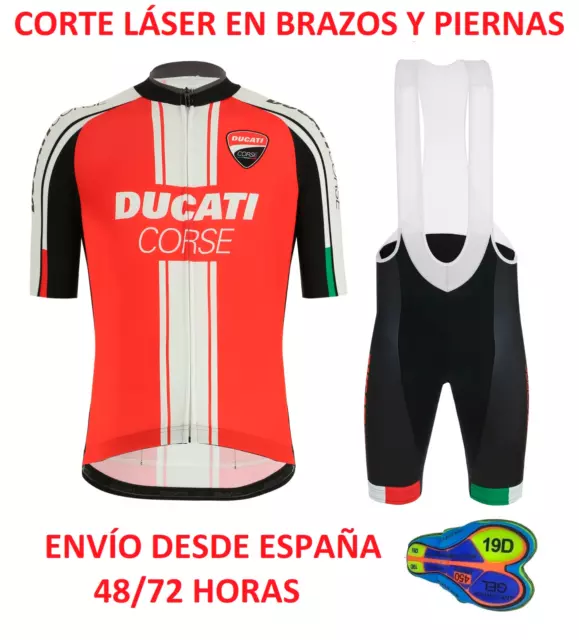 Equipacion Ciclismo Ropa Conjunto Bicicleta Maillot Culotte Badana Gel Ducati