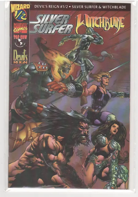 Silver Surfer Witchblade #1/2 half issue Wizard mail away Devil's Reign 9.6