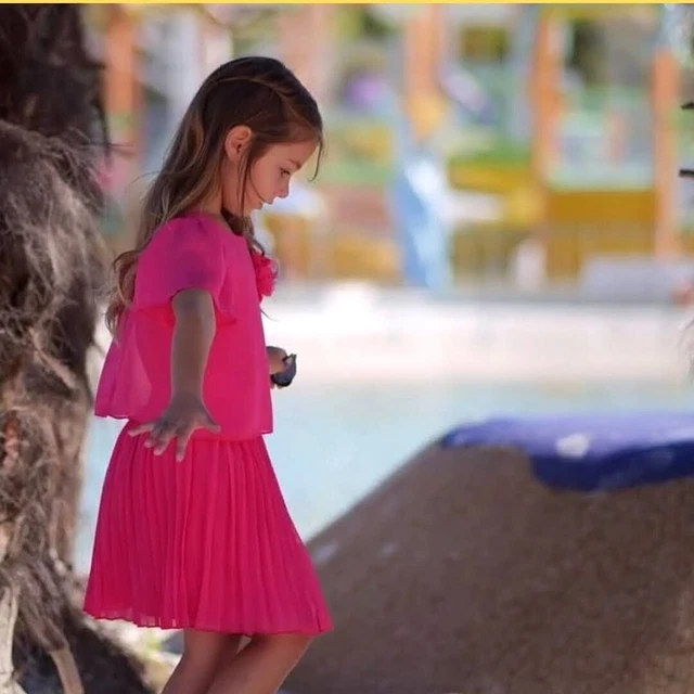Cerimonie Vestito da principessa bambina fucsia abito ragazza elegante 12 anni 