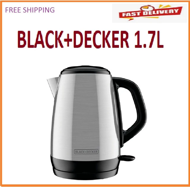 Electric Tea Kettle Stainless Steel Coffee Pot Hot Water Cordless 1.7L Fast Boil