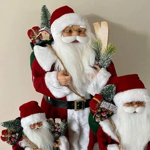 Stehender Weihnachtsmann 3 Größen Weihnachtsdeko Puppe Figur Ornament