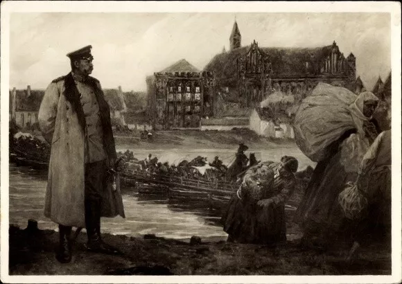 Künstler Ak Vogel, Hugo, Hindenburg vor der Marienburg 1914,... - 4016405