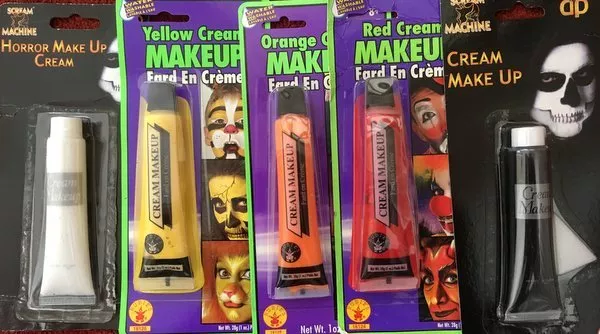 Cream Fancy Dress Make Up Clown Tube Body Paint Black White Orange Red Yellow