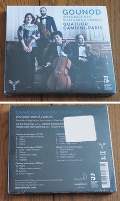 Jazz L Album Idéal En 25 Titres Mythiques COFFRET 2 CD Gounod Intégrale Des Quatuors À Cordes Cambini-Paris 2018