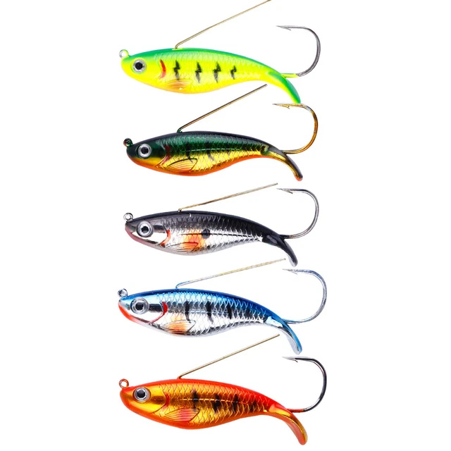 5 Pcs Metal Baits Fake Fishing Bait Jig Heads Fishing Bass Jigs Fishing Tackle