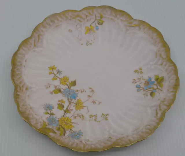 Antique M. Redon French Limoges Art Nouveau Porcelain Plate, Hand Painted Floral