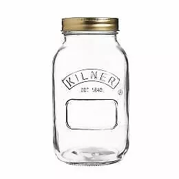 Kilner Preserve Jar 1 Litre Screw Lid Jam Chutney Pickle Glass Honey Pot Storage