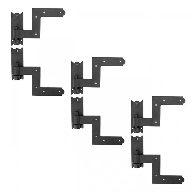 Black Shutter Hinges Wrought Iron Gate and Door Hinges 3 Piece Renovators Supply