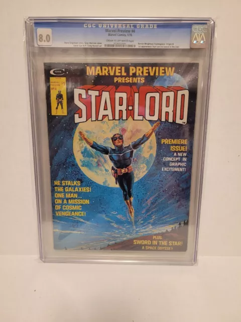 Marvel Preview #4 Cgc 8.0 1St Appearance Of Star-Lord