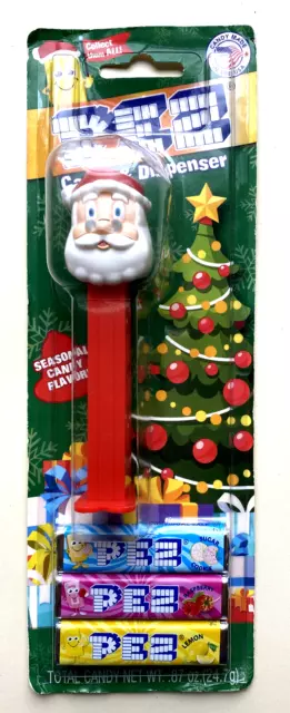 PEZ Red Santa Claus Candy Dispenser Blue Eyes Glasses Spectacles Feet NEW NOS