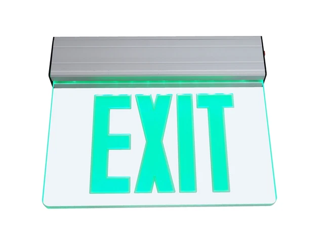 NICOR Lighting LED Emergency Exit Sign, Clear with Green Lettering (EXL2-10UN...