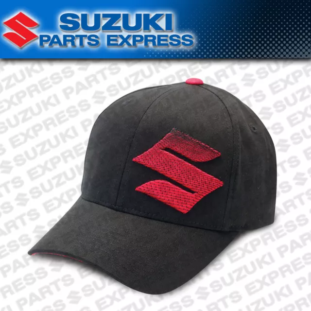 New Suzuki S Fade Black/Red Logo Flexfit Hat L/Xl Gsxr Rmz Drz Busa 990A0-17107