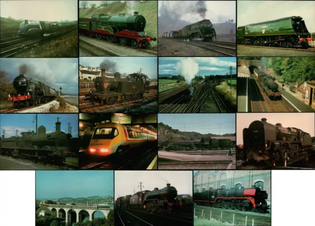 Collection of 15 NEW Locomotive Steam Train Railway Postcards (Job Lot LOCO 100)