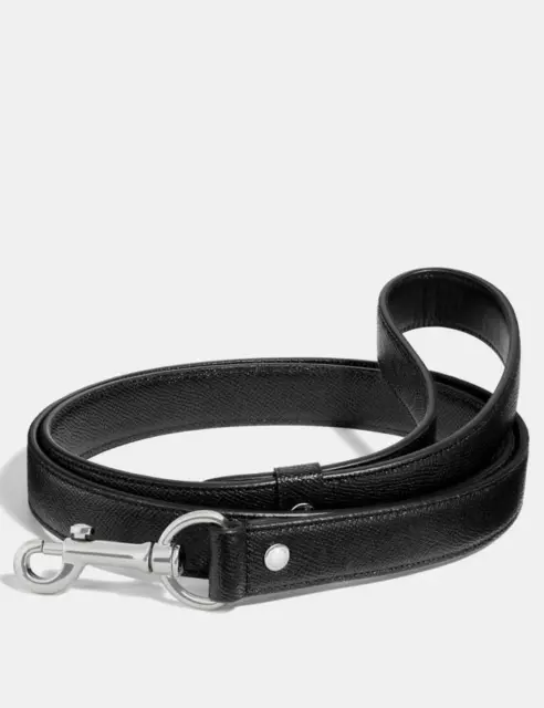 USED IN BOX COACH F26178 SMALL Black LEATHER PET DOG LEASH $25.00 - PicClick