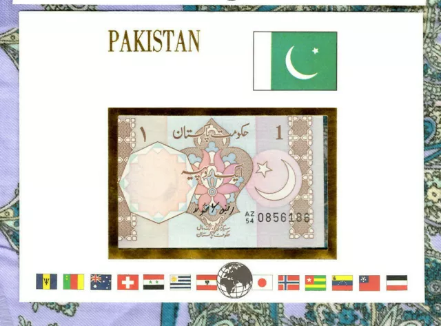 E Banknotes of All Nations Pakistan 1983 1 Rupee P-27h UNC sign. 6 AZ/54 0856186