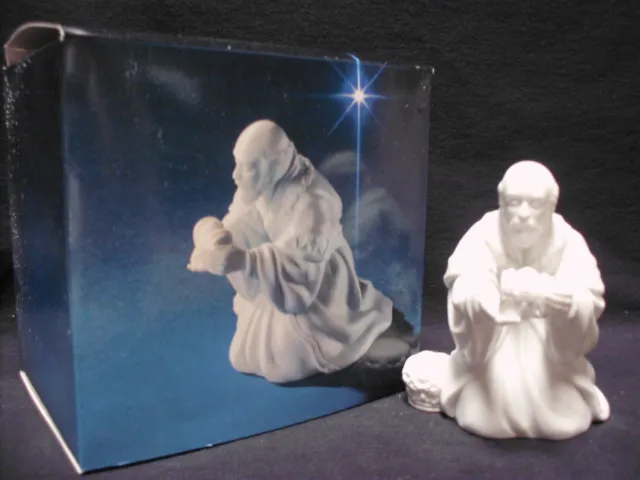 Avon Nativity Collectibles King Magi MELCHIOR Wisemen White Porcelain Bisque