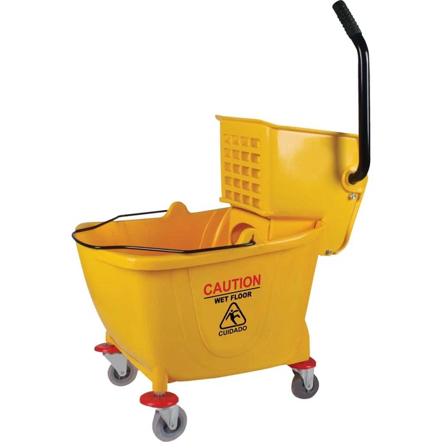 38 Qt. Side Press PVC Mop Bucket & Wringer HHMD-NORMAL36L SIM Supply, Inc.
