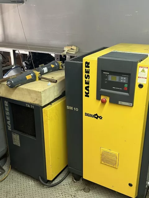 2006 Kaeser SM10 10 hp rotary screw air compressor & TA 11 cycling air dryer