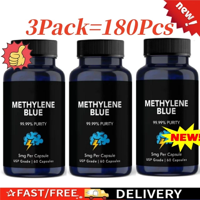 METHYLENE BLUE CAPSULES 5mg - USP Grade, 99.99% Purity - 60 Capsules £6 ...