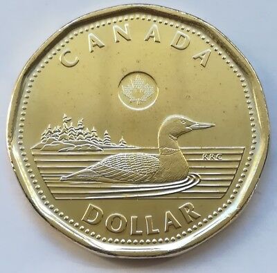2018 Canada One Dollar Coin. Mint UNC Loonie $1 Canadian Loon 2