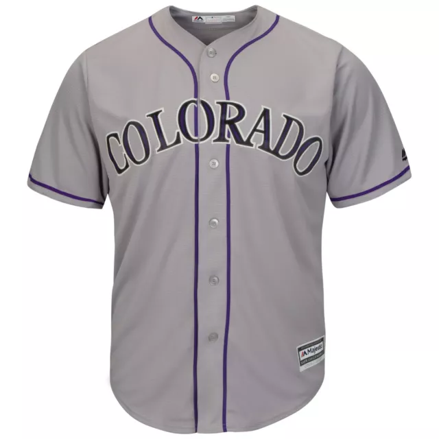 MLB Baseball Trikot Colorado Rockies grau Cool base Majestic Jersey