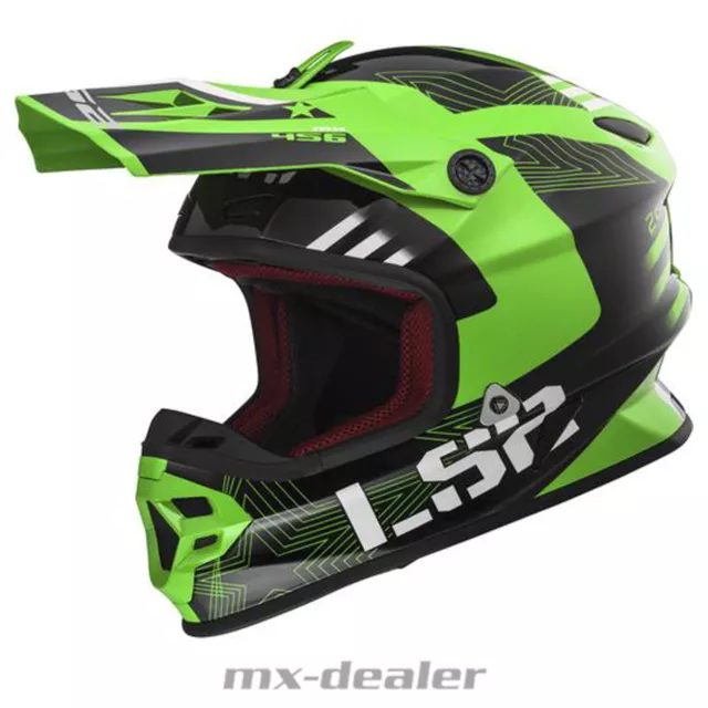 LS2 Ls 2 MX 456 Hpfc MX Casco de Cross Enduro Motocross Reunir Verde BMX Dh Luz