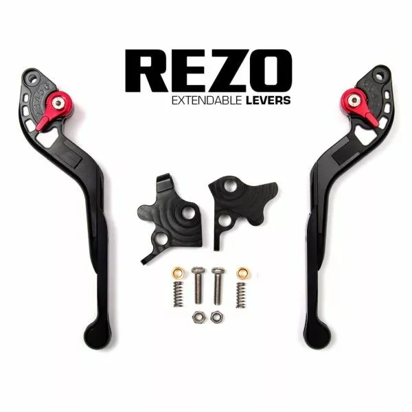 Rezo Ducati 848/1098/1198 schwarz CNC Aluminium ausziehbare Bremskupplungshebel