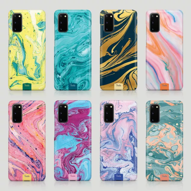 Tirita Phone Case for Samsung S20 S10 S8 S9 S7 Marble Colourful Veins