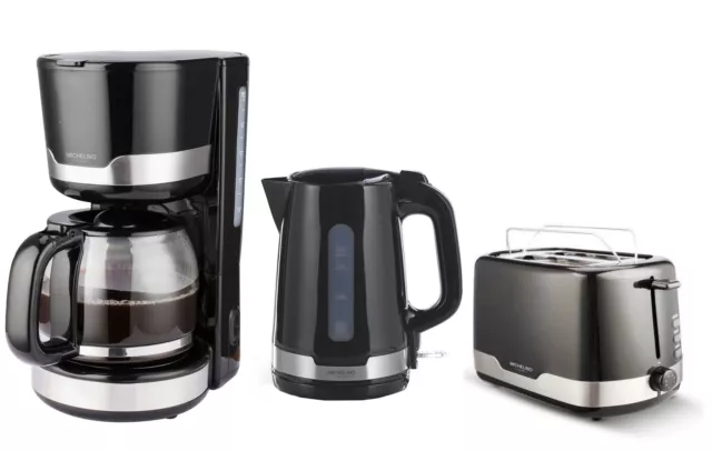 MICHELINO Frühstücks-Set Wasserkocher Toaster Kaffeemaschine Kaffeeautomat NEU