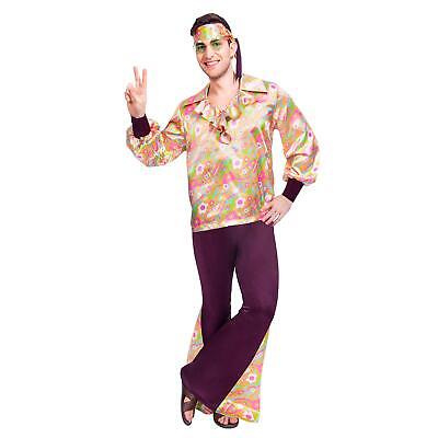Men's anni 1960 Groovy Festival Stag Do Compleanno Halloween Funky Flare Uomo Costume 
