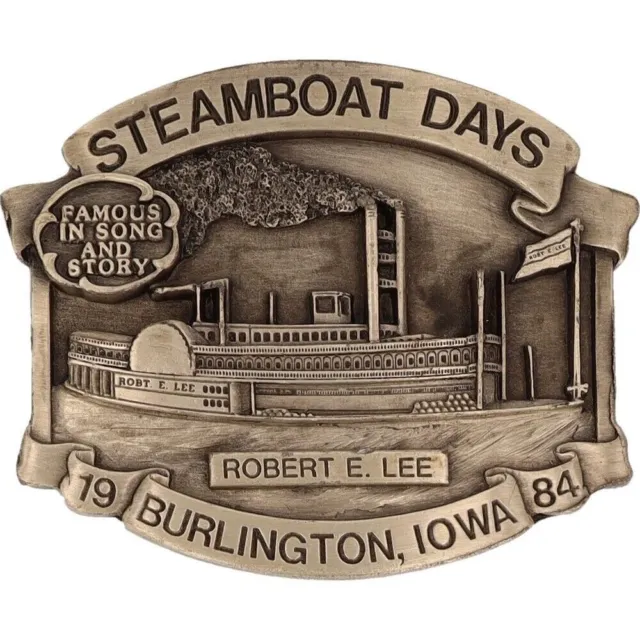 Steamboat Jours Burlington Iowa Robert E Lee Musique Fest 80s Vintage Courroie