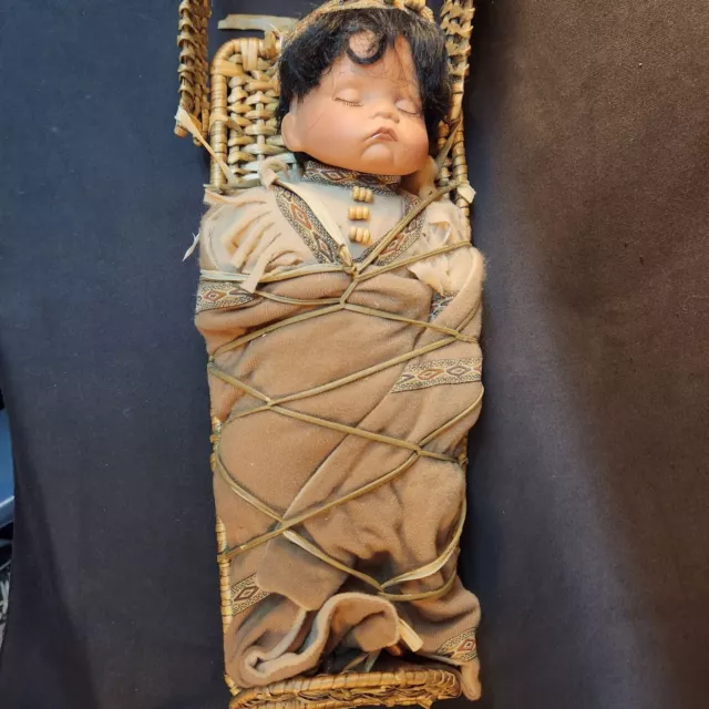 Early 1900's Native American Sioux Cradleboard Doll