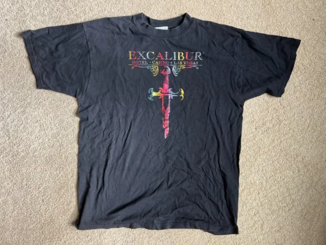 Vintage 90s Excalibur Casino Las Vegas T Shirt Official Merchandise - XL