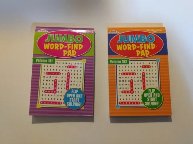 NEW 2 KAPPA Jumbo Word-Find Word Search Pad Puzzle Activity Paperback ...