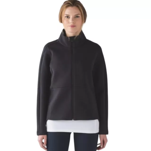 LULULEMON WOMEN SIZE 4 black Full Zip Going Places Active jacket £41.51 -  PicClick UK