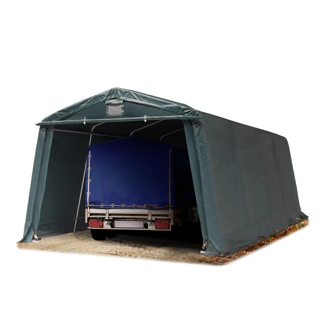 Tenda Da Garage Invernale 6 X 3 X 3 M – Grigia, Con Finestre Roll-up, Per Auto, SUV E Barche