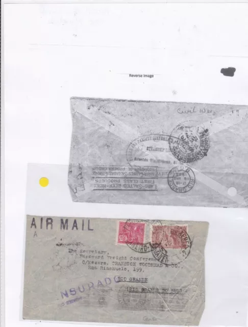 Brazil 1938 rio grande airmail stamps cover Ref 9624