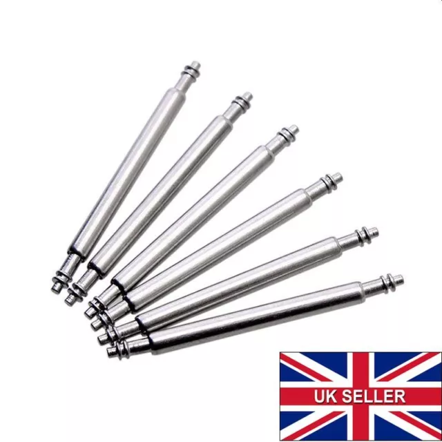 18mm 20mm 22mm 24mm Watch Spring Bars Strong Stainless Steel Watch Lugs Pins UK