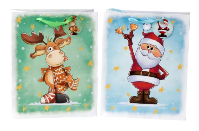 Borsa Regalo Natale IN 4er Set Dimensione 32x26x12cm