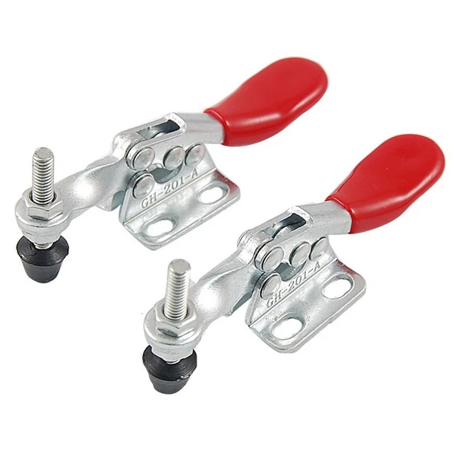Pair 27Kg 60 Lbs Holding Capacity Metal Horizontal Toggle Clamps U2R9
