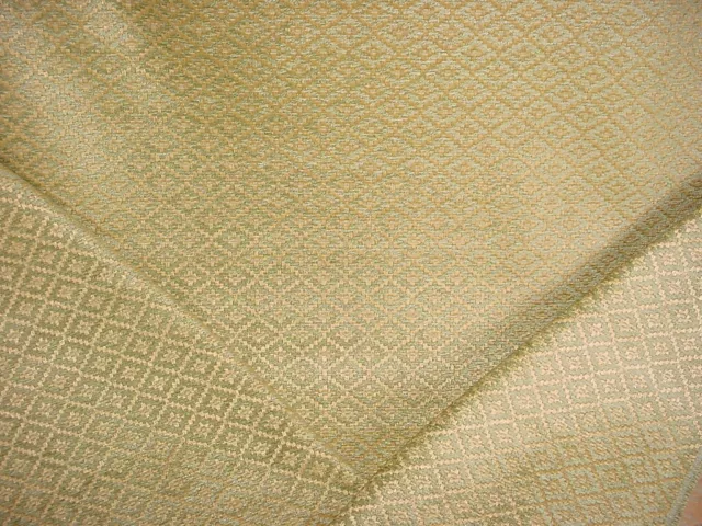 1-5/8Y Colefax and Fowler Sage Metallic Gold Diamond Lattice Upholstery Fabric