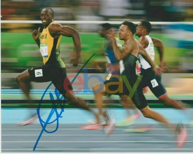 USAIN BOLT Jamaica Runner Olympics Gold Fastest Man SIGNED 8X10 Photo reprint